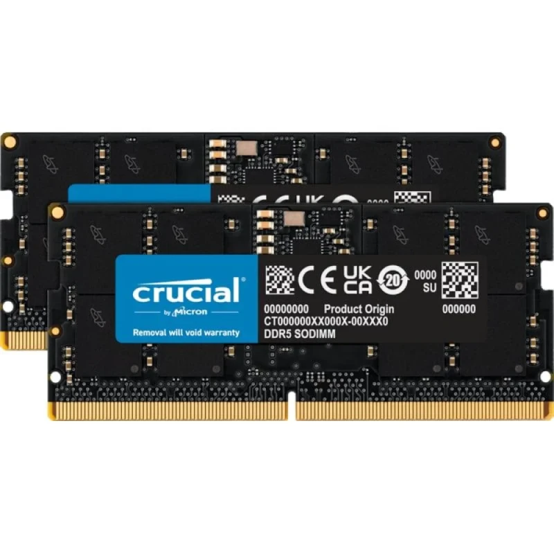 Crucial CT2K16G52C42S5 32 GB - 2 x 16GB, DDR5 262-pin SODIMM, 5200MT/s, CL42, Black color - Featured Image