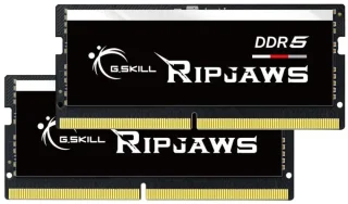 G.Skill Ripjaws 32 GB - 2 x 16GB, DDR5 262-pin SODIMM, 4800MT/s, CL40, Black / Silver color