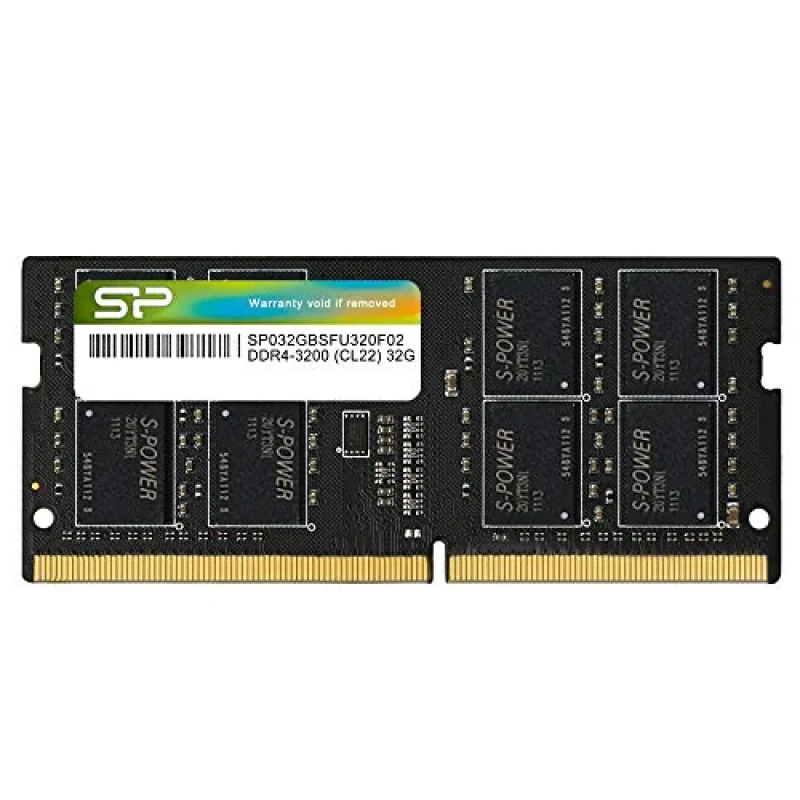 Silicon Power SP032GBSFU320F02 32 GB - 1 x 32GB, DDR4 260-pin SODIMM, 3200MT/s, CL22 - Featured Image