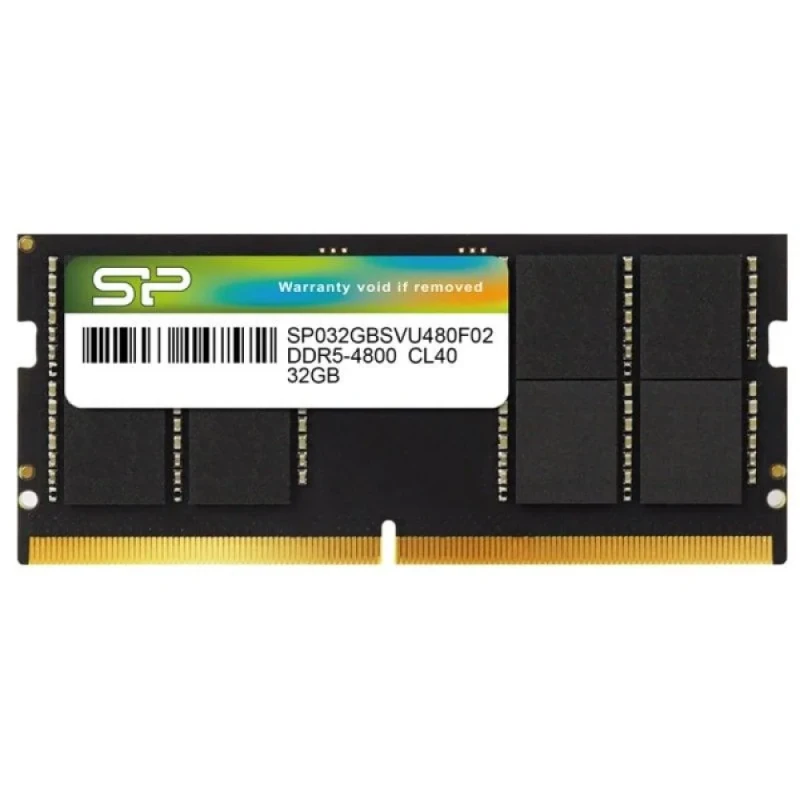 Silicon Power SP032GBSVU480F02 32 GB - 1 x 32GB, DDR5 262-pin SODIMM, 4800MT/s, CL40 - Featured Image