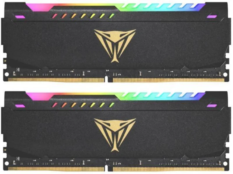Patriot Viper Steel RGB 32 GB - 2 x 16GB, DDR4 288-pin DIMM, 3200MT/s, CL18, Black color - Featured Image