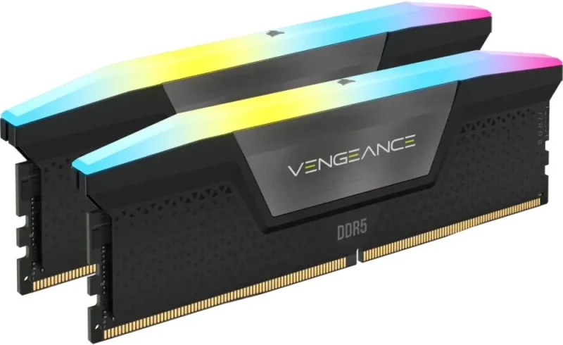 Corsair Vengeance RGB 32 GB - 2 x 16GB, DDR5 288-pin DIMM, 6800MT/s, CL40, Black color - Featured Image