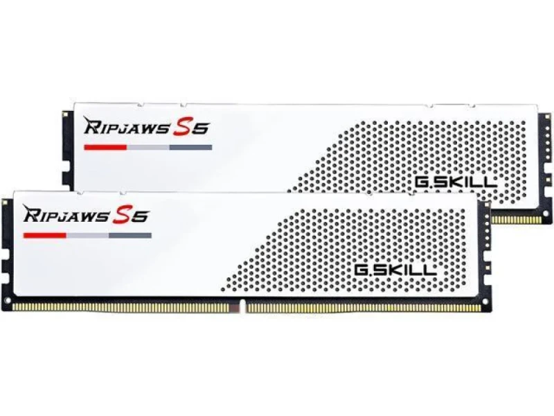 G.Skill Ripjaws S5 64 GB - 2 x 32GB, DDR5 288-pin DIMM, 5600MT/s, CL36, White color - Featured Image