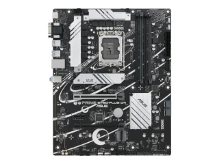 ASUS PRIME B760-PLUS D4 ATX Motherboard – Intel B760 Chipset, LGA1700 Socket, DDR4 Memory Support up to 5066 MT/s, PCIe 5.0 & PCIe 4.0 M.2, Realtek 2.5 Gb Ethernet, HDMI + DisplayPort + VGA Outputs, USB 3.2 Gen2x2 Type-C & Gen1, 4x SATA III, ATX Form Factor