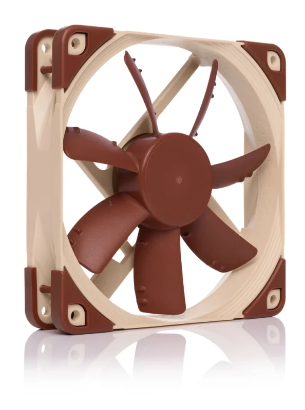 Noctua S12A PWM - Size120 mm, Airflow Side Panel, Noise Level10.7 - 17.8 dB External Volume, Brown Color - 120mm PWM fan, 10.7 - 17.8 dB, 300 - 1200 RPM, Brown Color - Featured Image