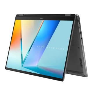 ASUS Vivobook 14 Flip (TP3407SA-OU516512G5W) 14″ OLED 2-in-1 Laptop – Intel® Core™ Ultra 5 226V 8-Core Processor (up to ~4.5 GHz), 16 GB DDR5 RAM, 512 GB M.2 NVMe™ SSD, 14.0″ WUXGA (1920x1200) OLED Touch Display, Intel® Arc™ Graphics, Windows 11 Home, 360° Flip Convertible Design, Wi-Fi 6 & Bluetooth, Stylus Support, Matte Gray