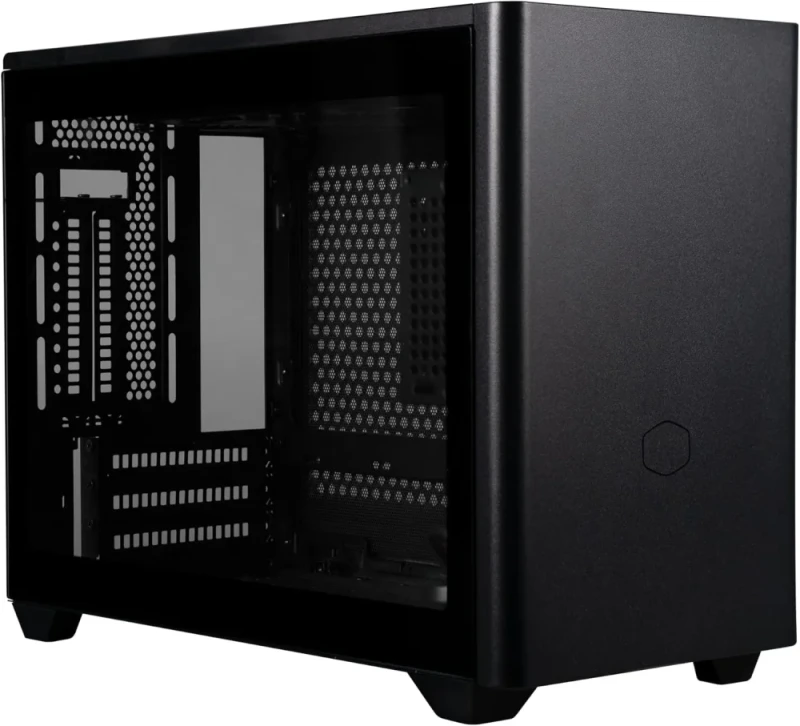 Cooler Master MasterBox NR200P Black Mini-ITX PC Case – Compact High-Airflow Steel & Mesh Chassis with Tempered Glass Side Panel, Supports Mini-ITX/DTX Motherboards, SFX/SFX-L PSUs, Up to 330 mm GPU, Dual USB-A & USB-C Front I/O, Vertical GPU Mount & Flexible Cooling Options - Featured Image