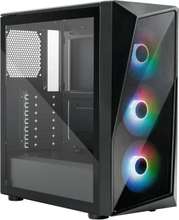 Cooler Master CMP520 ARGB Mid-Tower ATX Gaming PC Case with Elite NEX PN600 600W Power Supply – Mesh Front Panel, Tempered Glass Side Panel, 3 Pre-Installed 120 mm ARGB Fans, Supports ATX/Micro-ATX/Mini-ITX, Front USB 3.2 + USB 2.0 Ports, Radiator Support up to 280 mm & 240 mm, Black
