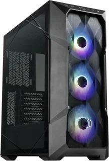 Cooler Master MasterBox TD500 Crystal Mid-Tower ATX PC Case – Diamond-Cut Mesh & Tempered Glass Design, Triple ARGB Fans Included, Supports ATX/E-ATX/Micro-ATX/Mini-ITX, Dual 360 mm Radiator Support, USB 3.2 Gen 1 Front Ports, ARGB Controller