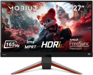 BenQ MOBIUZ EX2710Q 27" QHD Gaming Monitor – 27" 2560x1440 IPS LED, 165 Hz Refresh, 1 ms MPRT, AMD FreeSync Premium, DisplayHDR 400, treVolo 2.1 Speakers with Subwoofer, USB 3.0 Hub, DP 1.4 & HDMI Ports, Height/Swivel/Tilt Adjustable Stand & VESA Mount