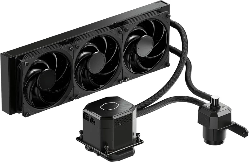 Cooler Master MasterLiquid ML360 SUB-ZERO TEC 360 mm AIO Liquid CPU Cooler – Intel Cryo Cooling Technology, Thermoelectric (TEC) Water Block, 396x120x27 mm Aluminum Radiator, 3x SF120R 120 mm PWM Fans, Enhanced Pump, LGA1200 Support, Sub-Ambient Cooling for Enthusiast Overclocking - Featured Image