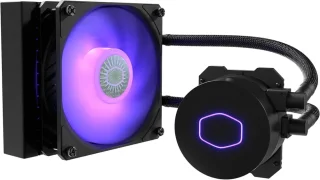 Cooler Master MasterLiquid ML120L RGB V2 (MLW-D12M-A18PC-R2) – 120 mm RGB All-in-One Liquid CPU Cooler with 3rd-Gen Dual-Chamber Pump, SickleFlow 120 mm RGB PWM Fan (650–1800 RPM, 62 CFM), Aluminum Radiator (157x119.6x27.2 mm), ARGB Lighting & Wired Controller, Intel & AMD Socket Support for High-Performance PC Cooling