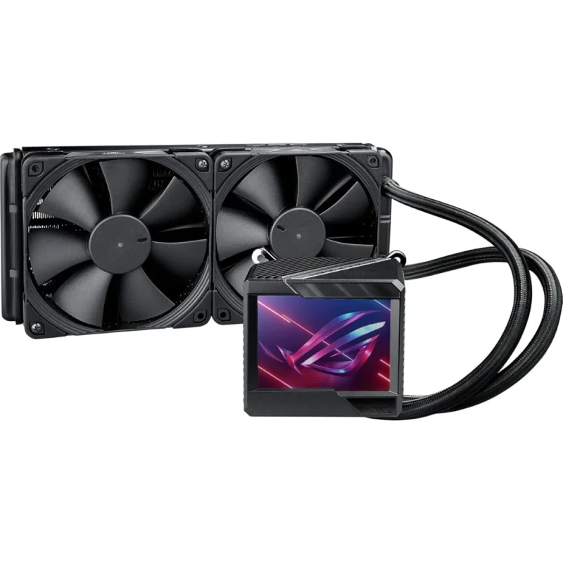 ASUS ROG RYUJIN II 240 (90RC00A0-M0UAY0) ARGB 240 mm AIO Liquid CPU Cooler – 3.5″ Full-Color LCD Display, Dual Noctua iPPC 120 mm PWM Fans, Embedded Pump Fan for VRM/M.2 Cooling, Seventh-Gen Asetek Pump, Reinforced Sleeved Tubing, Aura Sync ARGB Lighting & Intel/AMD Socket Support Premium Gaming Cooler - Featured Image