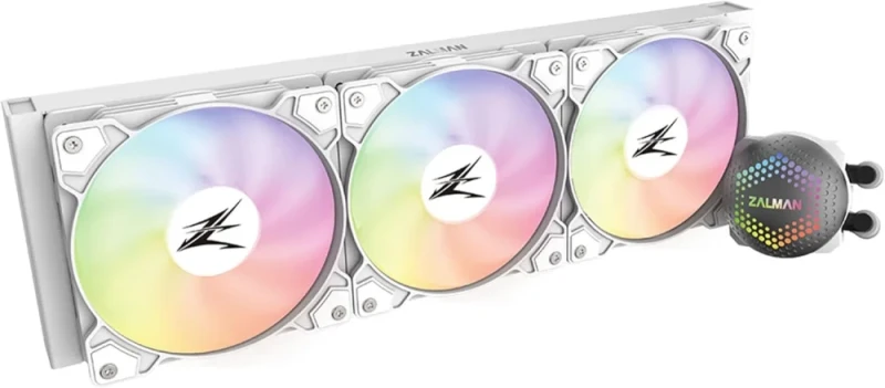 Zalman Alpha 36 RGB 360 mm AIO Liquid CPU Cooler – Triple 120 mm ARGB PWM Fans (Up to ~1800 RPM, ~71 CFM), Aluminum Radiator (397x120x27 mm), Copper Base Pump with ARGB Lighting, Intel & AMD Socket Support High-Performance Water Cooling System for Gaming PCs - Featured Image