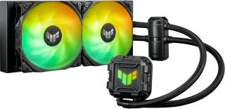 ASUS TUF GAMING LC II 240 ARGB (90RC00U1-M0UAY0) – 240 mm All-in-One Liquid CPU Cooler with Dual 120 mm TUF Gaming ARGB Fans (800–2000 RPM PWM, 67 CFM), Aura Sync Addressable RGB Lighting, Reinforced 400 mm Sleeved Tubing, Aluminum Radiator (277x120x27 mm), Copper Cold Plate & Intel/AMD Socket Support High-Performance Gaming Cooling System