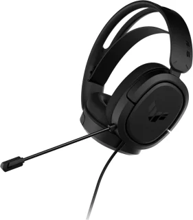 ASUS TUF Gaming H1 Wired Gaming Headset (90YH03A1-B1UA00) – 3.5mm Analog Connection, 40mm Neodymium Drivers, Virtual 7.1 Surround Sound (Windows Sonic), Unidirectional Boom Microphone, 20–20000Hz Frequency, 60 Ohm Impedance, Lightweight 287g, PC/Mac/PS5/PS4/Xbox/Nintendo Switch Compatible