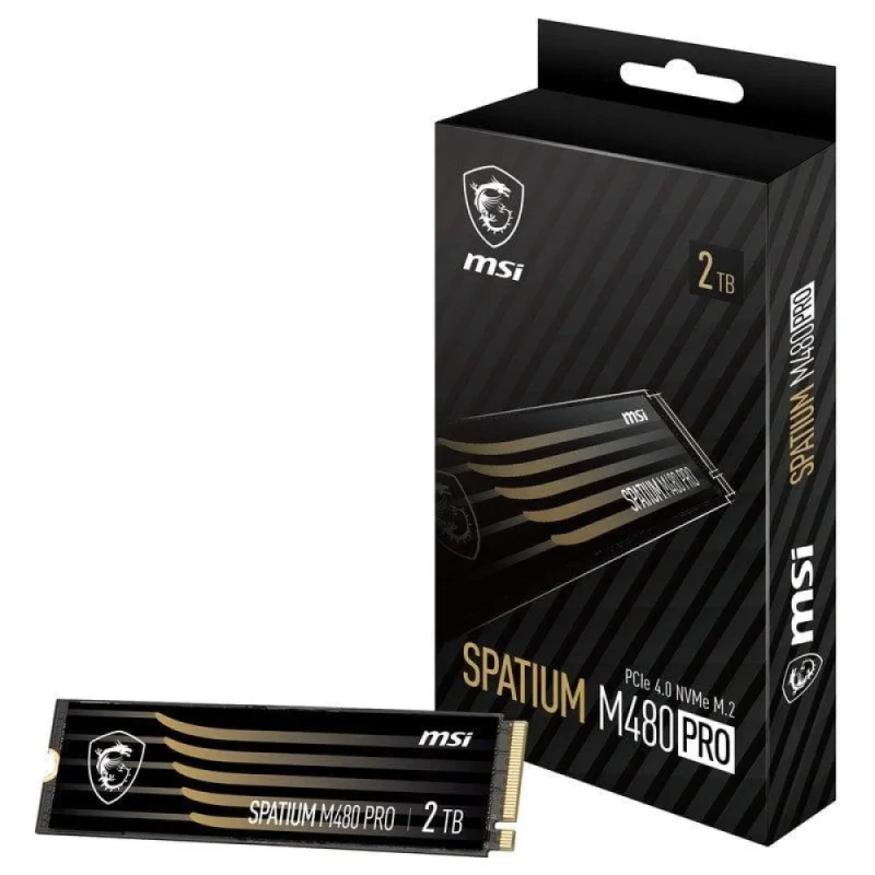 MSI SPATIUM M480 PRO - 2 TB SSD, M.2 PCIe 4.0 X4, M.2-2280, 2048 MB Cache memory - Featured Image