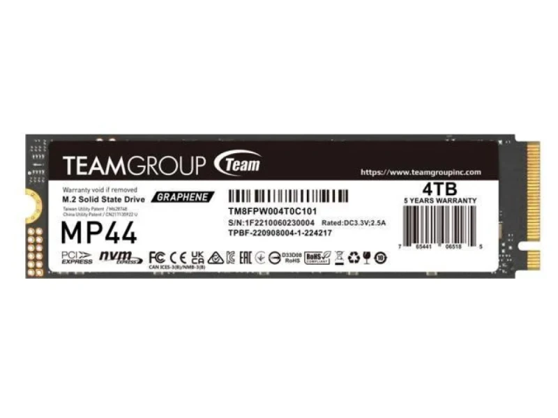 TEAMGROUP MP44 - 4 TB SSD, M.2 PCIe 4.0 X4, M.2-2280 - Featured Image