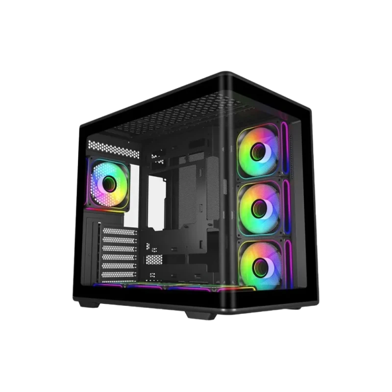 Cooler Master Elite 600 Mid-Tower ATX PC Case E600-KGNN-S02, ARGB 7x Fans, Tempered Glass Side Panel, USB-C & USB-A Front I/O, Supports ATX/Micro-ATX/Mini-ITX, Multiple Radiator Support up to 360 mm, Spacious Interior for GPUs up to 425 mm, Tool-Free Design - Featured Image