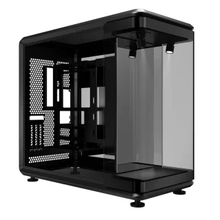 Cooler Master MasterFrame 360 Panorama ATX Mid-Tower PC Case MF360-KINN-S00, Dual Tempered Glass Panels, 360° Panoramic Showcase Design, PCIe 5.0 Riser Cable Included, USB-C USB4 20Gbps + Dual USB-A 3.2 Front I/O, Supports Mini-ITX/Micro-ATX/ATX/BTF, Up to 12x120mm Fans, 360mm Radiator Support, GPU Clearance 430mm