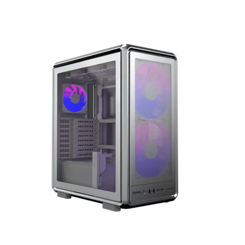 Cooler Master MasterFrame 500 Mesh ARGB ATX Mid Tower PC Case Silver (MF500M-SHNN-S01) – Tempered Glass Side Panel, 2x 200mm ARGB + 1x 120mm Fan, USB-C 3.2 Gen2x2 & Dual USB-A 3.2, Supports E-ATX/ATX/mATX/ITX, 390mm GPU Clearance, 360mm Radiator Support, Modular Frame Design - Featured Image