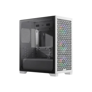 Cooler Master Elite 302 White Micro-ATX Mini Tower PC Case (E302-WGNN-S00) – Tempered Glass Side Panel, 3x 120mm ARGB Fans Pre-Installed, USB 3.2 Gen1 Type-C & Type-A, Mesh Intake Front Panel, Supports mATX/Mini-ITX, 360mm Radiator Support, 365mm GPU Clearance, Dust Filters