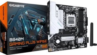 Gigabyte B850M EAGLE WiFi7 AM5 Micro-ATX Motherboard – AMD B850 Chipset, DDR5-8200(OC) Support, AM5 Socket for Ryzen 7000/8000/9000 Series, PCIe 5.0 x16 + PCIe 3.0 x16, 2x M.2 Slots with Thermal Guard, Wi-Fi 7 & 2.5 GbE LAN, USB 3.2 Gen2 Type-C, Dual DisplayPorts + HDMI, Smart Fan 6