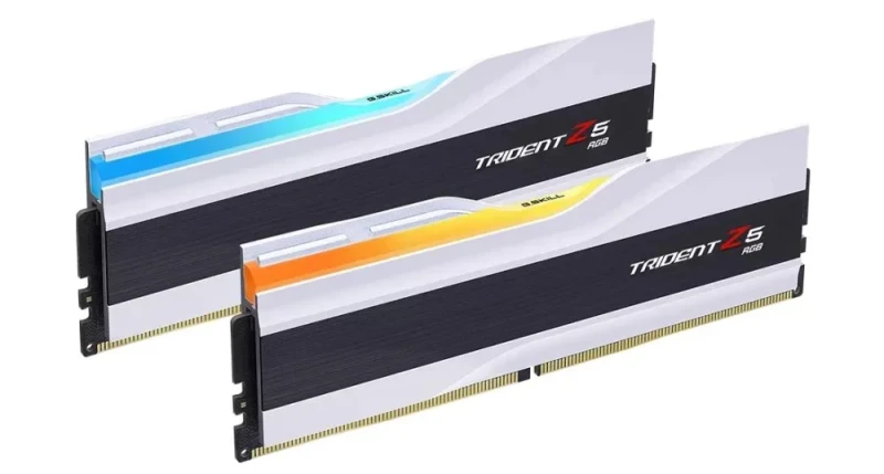 G.Skill Trident Z5 RGB 32 GB - 2 x 16GB, DDR5 288-pin DIMM, 7200MT/s, CL34, Black / White color - Featured Image