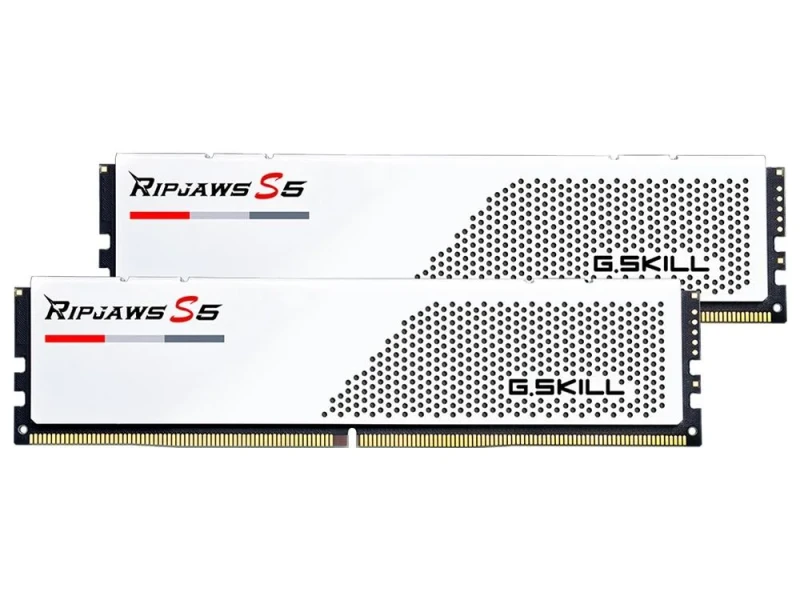 G.Skill Ripjaws S5 32 GB - 2 x 16GB, DDR5 288-pin DIMM, 5600MT/s, CL40, White color - Featured Image