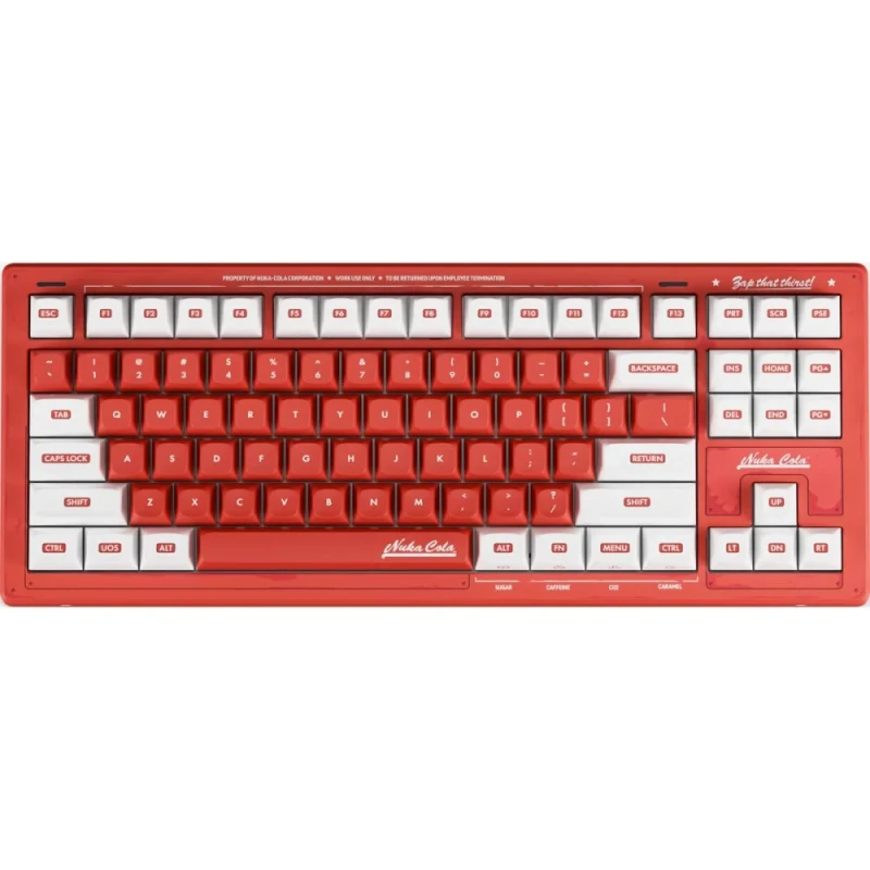 Corsair Drop + Nuka-Cola CSTM80 - Gaming Wired Keyboard, RGB Backlit, Tenkeyless, Red / White Color - Featured Image