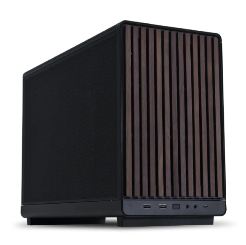 Lian Li A3-mATX Wood Edition Black (A3-MATX-WD BLACK) – Compact Micro-ATX PC Case, Real Wood Front Panel, Tempered Glass Side Panel, High-Airflow Mesh Design, Supports 360mm Radiator, USB-C Front I/O, Premium Small Form Factor Gaming Case - Featured Image