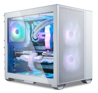 Lian Li O11 Air Mini White (O11 AIR MINI) – Compact ATX/Micro-ATX PC Case, High-Airflow Mesh Panels, Tempered Glass Side Panel, Modular Layout, Multi-Radiator Support up to 280mm, USB-C Front I/O, Dual-Chamber Design Gaming Case