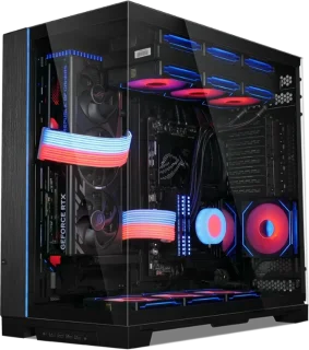 Lian Li O11 Dynamic EVO XL Black (O11DEXL-X) – Full Tower ATX/E-ATX PC Case, Dual-Chamber Design, Tempered Glass Front & Side Panels, Modular Layout, Vertical GPU Support, Triple 420mm Radiator Support, USB-C Front I/O, High-Airflow Premium Gaming Case