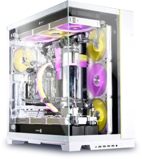 Lian Li O11 Dynamic EVO XL White (O11DEXL-W) – Full Tower ATX/E-ATX PC Case, Dual-Chamber Design, Tempered Glass Front & Side Panels, Modular Layout, Vertical GPU Support, Triple 420mm Radiator Support, USB-C Front I/O, Premium Showcase Gaming Case