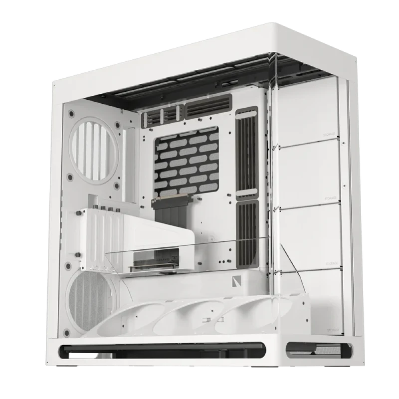 HAVN HS 420 VGPU E-ATX Midi-Tower PC Case – Panoramic Curved Glass, Vertical GPU Bracket + PCIe 5.0 Riser Included, E-ATX/ATX/mATX/ITX Support, 470 mm GPU Clearance, 185 mm CPU Cooler Height, 11x 140 mm Fan & 420 mm Radiator Support, USB-C + USB 3.2 Front I/O - Featured Image