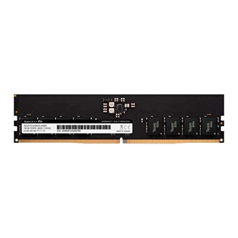 TEAMGROUP Elite 16 GB - 1 x 16GB, DDR5 288-pin DIMM, 4800MT/s, CL40, Black color - Featured Image