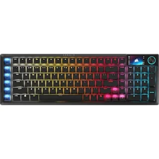 Corsair VANGUARD AIR 99 - Slim Wired, Wireless, Bluetooth Wireless Keyboard, Corsair OPX Switches, RGB Backlit, Black Color