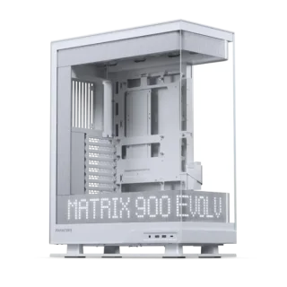 Phanteks Evolv X2 Matrix White Mid-Tower E-ATX PC Case (PH-ES524XM-DMW01) – 900-LED Matrix Display, Tempered Glass & Aluminium Design, Vertical Airflow Layout, Supports 360mm Radiator & 380mm GPU, USB-C Front I/O, ATX / E-ATX / mATX / Mini-ITX