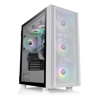 Thermaltake H570 TG ARGB Snow White E-ATX Mid Tower PC Case – Tempered Glass Side Panel, 3x 120mm ARGB Fans Pre-Installed, Mesh Front Panel, ATX/E-ATX/Micro-ATX/Mini-ITX Support, 360mm Radiator Support, 375mm GPU Clearance, CA-1T9-00M6WN-01