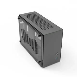 Zalman M2 Mini Gray Mini-ITX/mATX PC Case – Silver/Gray Compact Small Form Factor Enclosure with Tempered Glass Side Panel, Supports Up to 295 mm GPU, USB-C & USB 3.0 Front I/O, Vertical GPU Mount Option, Tool-Free Build, Gray Aluminum & Steel Mini Case (ZLM 66343, EAN 8809213766343)
