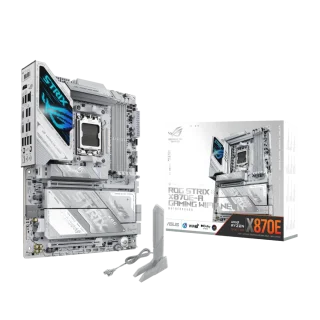 ASUS ROG STRIX X870E-A GAMING WIFI7 NEO AM5 Motherboard – AMD X870E chipset, AM5 socket for Ryzen 7000/8000/9000 series, DDR5 dual-channel memory support up to 9600+ MT/s, Wi-Fi 7 802.11be + Bluetooth 5.4, Realtek 5 Gb Ethernet, PCIe 5.0 x16 & multiple M.2 slots, USB4 & USB-C, SupremeFX audio, Aura Sync RGB, pre-mounted I/O shield for high-performance gaming and creator builds