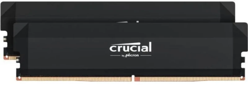 Crucial Pro 64 GB - 2 x 32GB, DDR5 288-pin DIMM, 6000MT/s, CL40, Black color - Featured Image