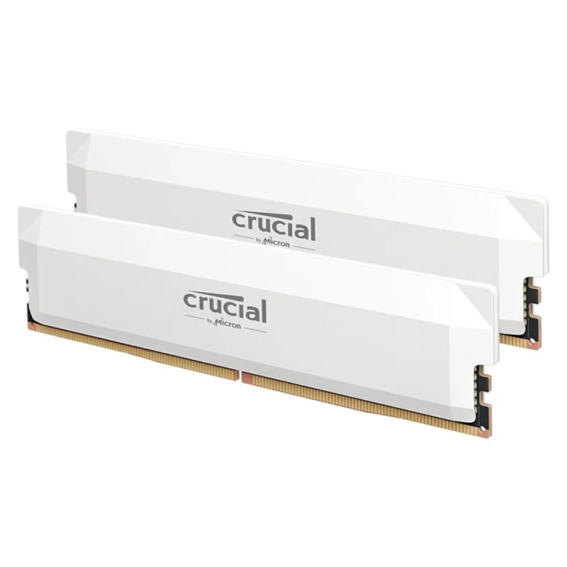 Crucial Pro Overclocking 32 GB - 2 x 16GB, DDR5 288-pin DIMM, 6000MT/s, CL36, White color - Featured Image