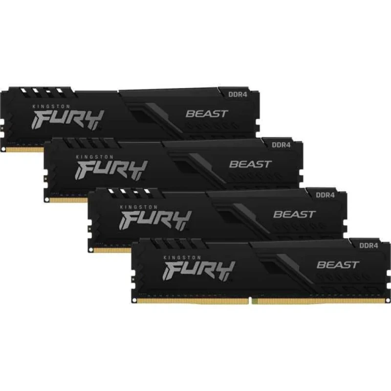 Kingston FURY Beast 128 GB - 4 x 32GB, DDR4 288-pin DIMM, 3200MT/s, CL16, Black color - Featured Image