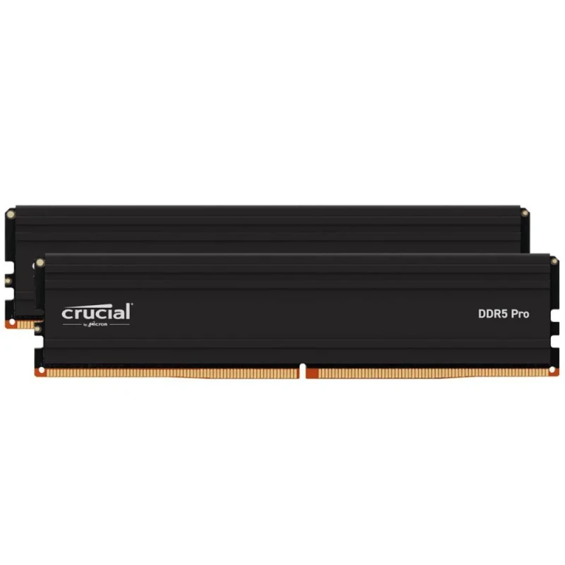Crucial Pro 96 GB - 2 x 48GB, DDR5 288-pin DIMM, 5600MT/s, CL46, Black color - Featured Image