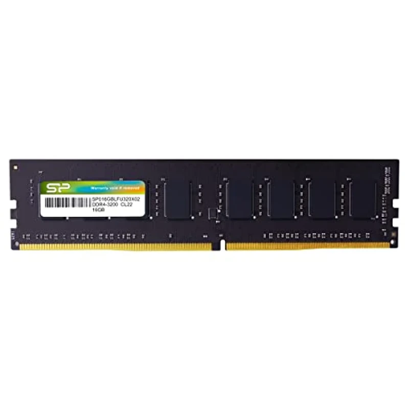 Silicon Power SP016GBLFU320X02 16 GB - 1 x 16GB, DDR4 288-pin DIMM, 3200MT/s, CL22 - Featured Image