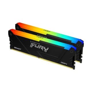 Kingston FURY Beast RGB 16 GB - 2 x 8GB, DDR4 288-pin DIMM, 3200MT/s, CL16, Black color