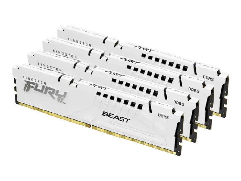 Kingston FURY 128 GB - 4 x 32GB, DDR5 288-pin DIMM, 5200MT/s, CL40, White color - Featured Image