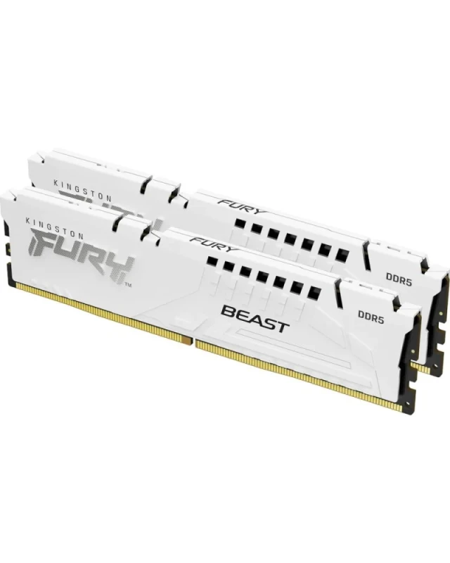Kingston FURY Beast 32 GB - 2 x 16GB, DDR5 288-pin DIMM, 6000MT/s, CL36, White color - Featured Image