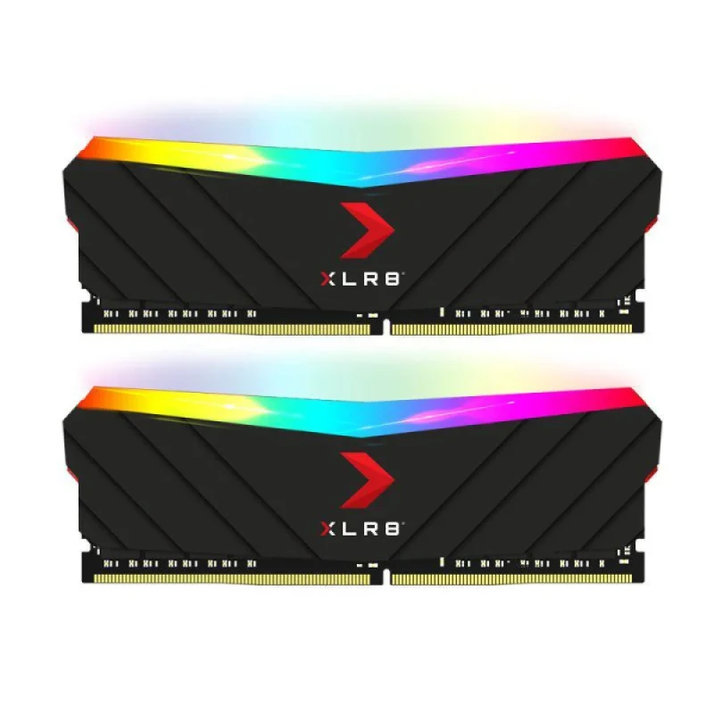 PNY XLR8 Gaming EPIC-X RGB 16 GB - 2 x 8GB, DDR4 288-pin DIMM, 3200MT/s, CL16, Black color - Featured Image
